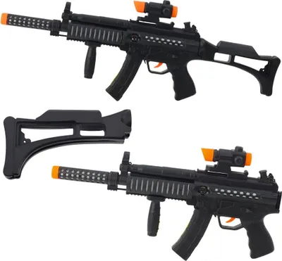 Produktbild von Spielzeug-Maschinengewehr Lichter Geräusche Schwarz 62Cm