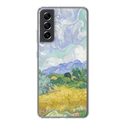 Produktbild von MuchoWow® Handyhülle Schutzhülle Hülle für Samsung Galaxy S21 FE Weizenfeld mit Zypressen - Vincent van Gogh Silikon Softcase Handy Hülle - Mobiltelefonhülle