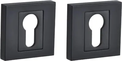 Produktbild von KUCHINOX QUBIK Quadratische Rosette schwarz für Türgriff