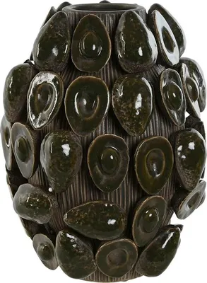 Obrázok produktu pre Váza Home ESPRIT zelená keramická kamenina Avocado Tropical 25 x 25 x 30 cm