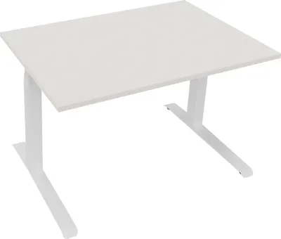 Produktbild von Sitz-/Stehtisch Kufe Doppels. Quad. B1200xT800xH645-1275 ws/Weiß