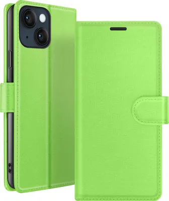 Produktbild von Zanaé, Klappetui iPhone 14 Plus mit Magnetlasche & Kartenfächern, Grün