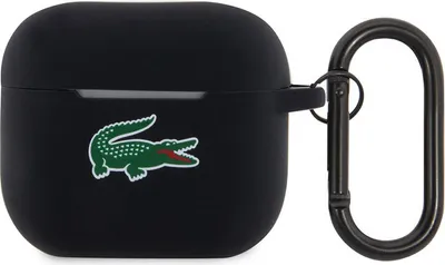 Zdjęcie produktu dla Lacoste Liquid Silicone Croc Logo Case dla AirPods 3 czarny