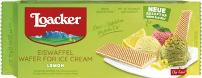 Image de Gaufrette glacée Loacker Classic Citron avec une fine crème au citron 135g