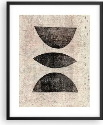 Produktbild von Gerahmtes Poster - Schwarzer Rahmen - Form Figuren Geometrisch - 40x50 cm - Wand Bild - Wanddeko - Wandbilder - Kunstposter - Wandposter - Bilderrahmen - Bilder - Kunstdruck - P2BPA40x50-5099
