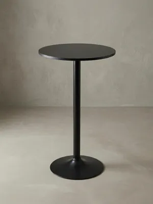 Produktbild von Modischer Bartisch in Schwarz, Trompetenfuß, 30 kg Belastbar, für Gastronomie/Zuhause. 60x60x100 cm | Kadima Design