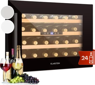 Zdjęcie produktu dla KlarsteinVinsider 24 Onyx Edition, chłodziarka do wina do zabudowy,