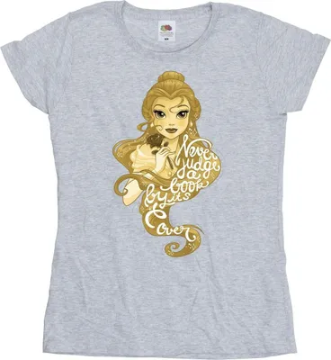 Produktbild von Disney - "Beauty And The Beast Never Judge" T-Shirt für Damen BI12032 (XXL) (Grau)