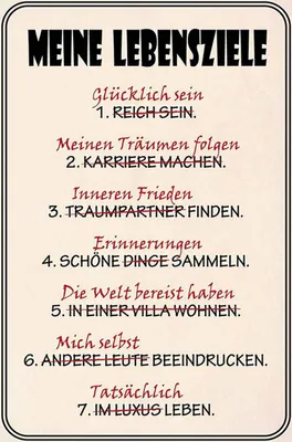 Produktbild von vianmo Holzschild 18x12 cm meine Lebensziele glüpcklich Dekoration