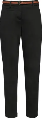 Produktbild von Comma Hose 7/8-Länge Slim Fit Tapered Leg Grau/Schwarz mit Gürtel in Leder-Optik