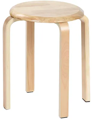 Produktbild von Holz Stapelbarer Hocker - Für Klassenzimmer und Küche - Natürlich