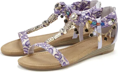Produktbild von LASCANA Sandale Sommerschuh, Sandalette, offener Schuh, lila Größe 39
