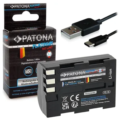 Image de Batterie Nikon EN-EL3E 2250mAh Li-Ion Platinum Chargement USB-C