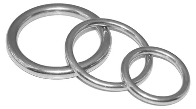 Obrázok produktu pre Nerezové krúžky, okrúhle, 4 kusy, 8 x 40 mm, zvarované, vhodné do kuchyne