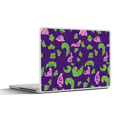 Produktbild von MuchoWow® Laptop Aufkleber Sticker Cover Blätter - Tiere - Muster 40x30 cm - Laptop Dekoration - Selbstklebend