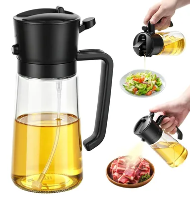 Ölzerstäuber 2-in-1, 470 ml, BPA-frei, Glas, für gesundes Kochen