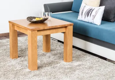 Produktbild von Couchtisch Kiefer massiv Vollholz Erlefarben Junco 485 – Abmessung: 60 x 60 x 50 cm (B x T x H)