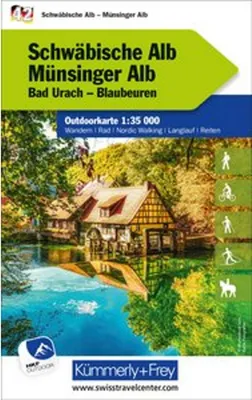 Obrázek produktu pro Kümmerly+Frey Outdoor Map Německo 42 Švábské Alby, Münsingerské Alby 1:35 000