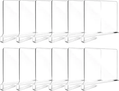 Produktbild von Plankverdeler Acryl transparent, 12 Stück, für die Kleidungsschrank