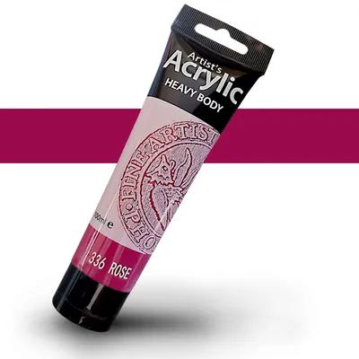 Zdjęcie produktu dla Farba akrylowa artystyczna do malowania HB 100ml Rose Red - 336 Różowa