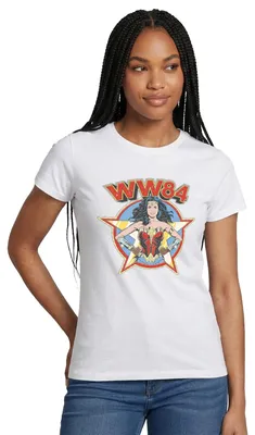 Produktbild von Spreadshirt Wonder Woman 1984 WW84 Retro Vintage Frauen T-Shirt, M, Weiß