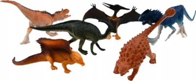 Zdjęcie produktu dla Dinozaury Figurki Prehistoryczne Stwory Duży Zestaw Figurek 6Szt