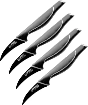 Image de Set de 4 couteaux d'office 19 cm en acier inoxydable Nirosta Black Edition
