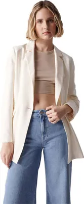 Image de Salsa Jeans Blazer à simple boutonnage Beige L Frau Beige L