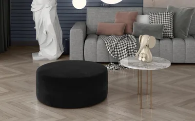 Obrázek produktu pro Kulatý taburet LENNON - černý