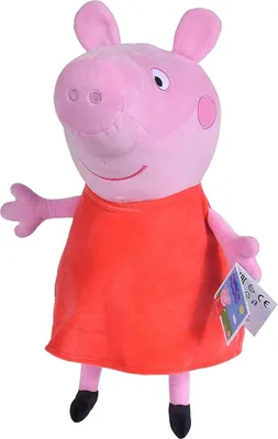 Produktbild von Peppa Wutz Peppa Pig rosa Kuscheltier Schorsch Pig blau Kuscheltier Plüschfigur XXL 30 cm Stofftier Geschenkidee für Kinder (Peppa Pig rosa)