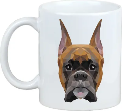 Produktbild von Boxer, Deutscher Boxer I - Becher mit einem Bild und dem Schriftzug geometrischer Hund Art-Dog