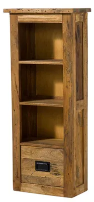 Immagine prodotto di MASSIVMOEBEL24 | RAILWAY #180 Mobile pensile in legno di mango - laccato / natur 50x26x120