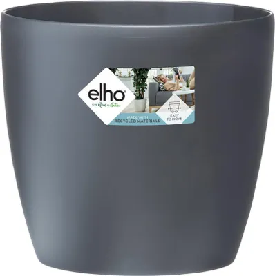 Image de Elho Brussels Rund 18 - Pot de fleurs - Anthracite - Intérieur - Ø 18.3 x H 16.8 cm