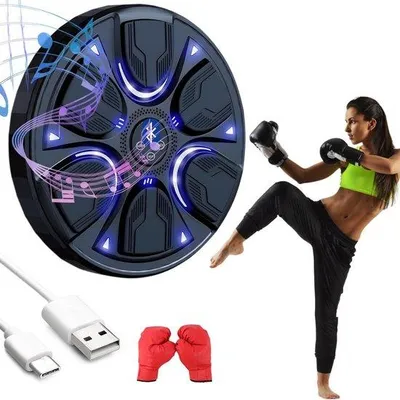 Obrázek produktu pro Chytrý boxovací stroj s Bluetooth pro domácí použití, včetně rukavic pro děti i dospělé – zlepšuje koordinaci a rychlost reakce