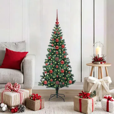 Immagine prodotto di Mobili Albero di Natale artificiale preilluminato verde 120 cm - Ghirlande di Natale 3396736