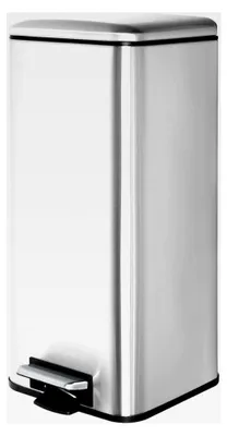 Produktbild von Küchenmülleimer, 30 Liter Tretmülleimer mit Fußpedal, Edelstahl mit Soft-Close-Deckel und Inneneimer, Offenhaltefunktion, Silber