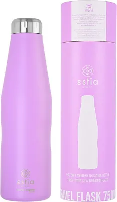 Produktbild von ESTIA | Thermosflasche - 750 ml - violette Trinkflasche - mit Schraubdeckel