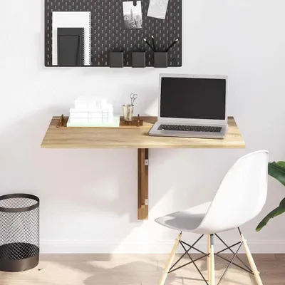 Image de vidaXL Table murale pliante chêne 100x60 cm