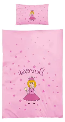 Produktbild von Renforcé Kinderbettwäsche Prinzessin 100x135 cm + 40x60 cm