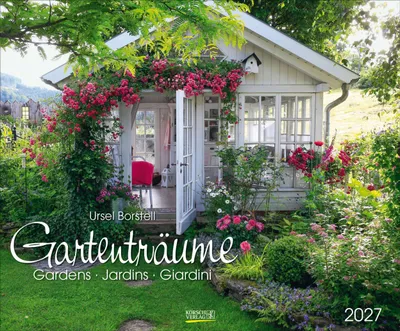 Produktbild von Wandkalender Gartenträume 2027 mit neutralem Kalendarium und stabiler Spiralbindung