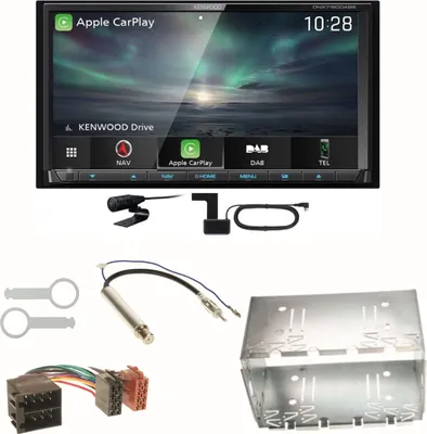 Produktbild von Kenwood DNX-7190DABS Android Auto DAB+ Einbauset für Polo 6N2 9N Bora Ibiza 6L