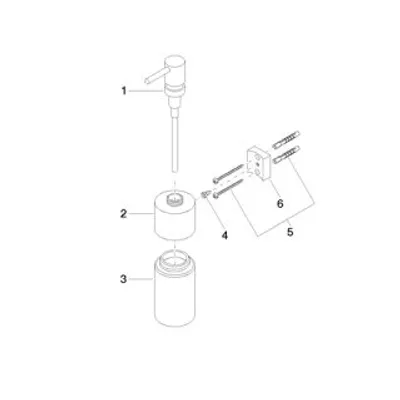 Produktbild von Dornbracht Spender Wandmodell 0 messing gebürstet, 83435970-28