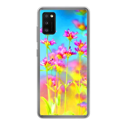 Produktbild von MuchoWow® Handyhülle Schutzhülle Hülle für Samsung Galaxy A41 Blumen - Kunst - Psychedelisch Silikon Softcase Handy Hülle - Mobiltelefon