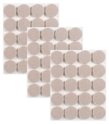 60 Filzgleiter für Möbel, 2,49 cm, selbstklebend, Beige
