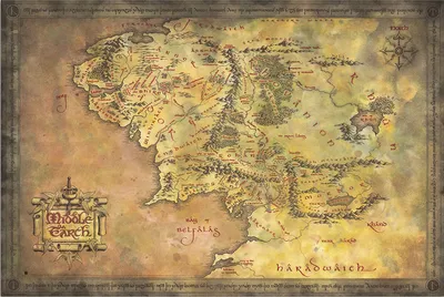 Produktbild von The Lord of the Rings - Middle of Earth - Poster Druck - Größe 91,5x61 cm