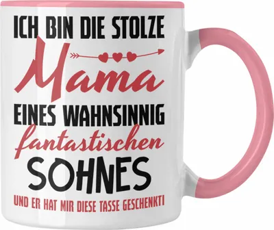 Produktbild von Trendation - Mama Geschenk von Sohn Tasse Geschenkidee Muttertag Kaffeetasse Spruch (Rosa)