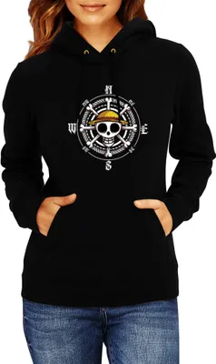 Produktbild von Damen Kapuzenpullover Anime Manga One Manga Piece Anime 10 Pirates, Lady L / Schwarz