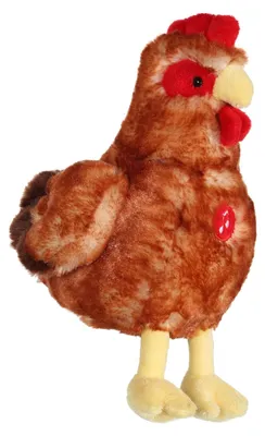 Produktbild von Plüschhuhn Kuscheltier Stofftier - Rot - Mit Geräusch - 22 cm - Für Babys und Kinder ab 0 Monaten