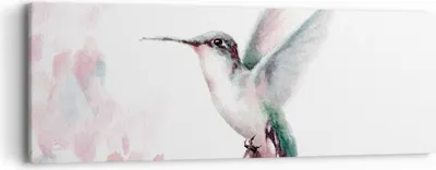 Produktbild von Bild auf Leinwand - Leinwandbild - Einteilig - Kolibri Aquarell Licht - 90x30cm - Wand Bild - Wanddeko - Wandbilder - Leinwanddruck - Bilder - Wanddekoration - Leinwand bilder - AB90x30-4518