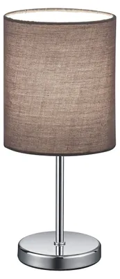 Zdjęcie produktu dla Lampa stołowa JERRY srebrno-brązowa 1xE14x40W tkanina wym:28,5x13x13cm IP20 RL